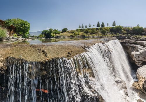 Panoramic View of Niagara Falls on the Cievna river in Montenegro