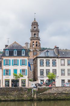Downtown Landerneau in Finistère, France