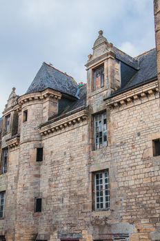 Downtown Landerneau in Finistère, France