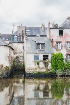 Rohan bridge in the city center of Landerneau in the Finistère in France