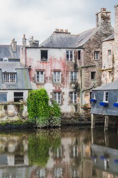 Rohan bridge in the city center of Landerneau in the Finistère in France