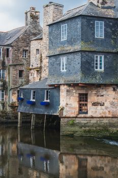 Rohan bridge in the city center of Landerneau in the Finistère in France