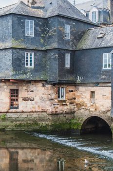 Rohan bridge in the city center of Landerneau in the Finistère in France