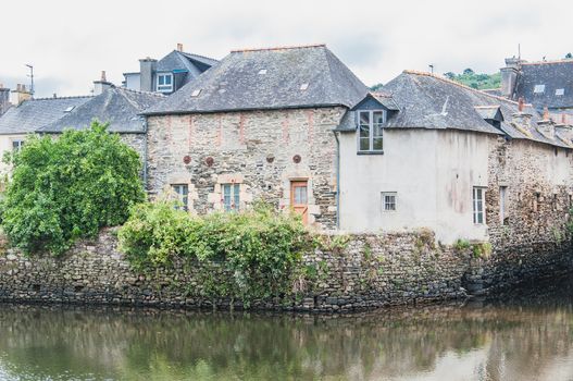 Rohan bridge in the city center of Landerneau in the Finistère in France