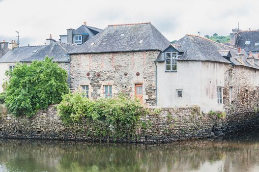 Rohan bridge in the city center of Landerneau in the Finistère in France