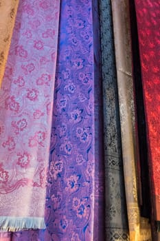Different patterns of silk scarf on traditional market 2