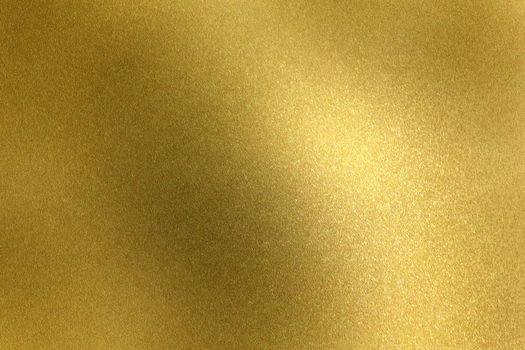 Refraction on gold metal wall texture, abstract background