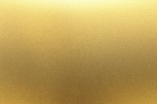 Refraction on gold metal wall texture, abstract background