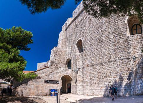 Dubrovnik, Croatia - 07. 13. 2018. The streets of Dubrovnik Old Town, Croatia, on a sunny summer day.