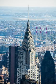 Top of Chrysler skyscraper Manhattan New York