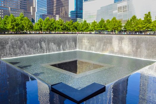World Trade Center 911 9-11 Memorial New York Manhattan waterfall