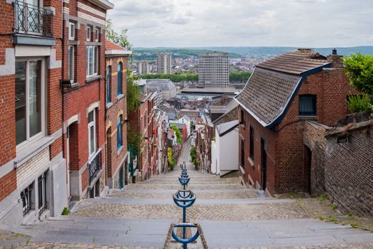 View from the top of Montagne de Bueren in Liege Belgium