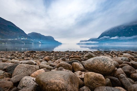 Frafjord stones at coast fjord rocks