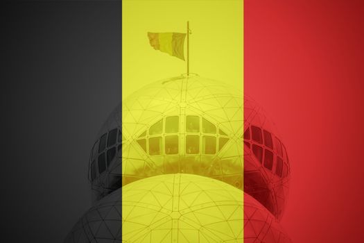 Flag of Belgium in minimalistic design and high quality