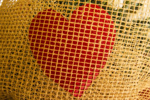 Card HEART FOR BRAIDED MESH, with copy space.