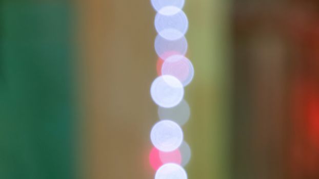 Abstract & Festive background with bokeh defocused lights