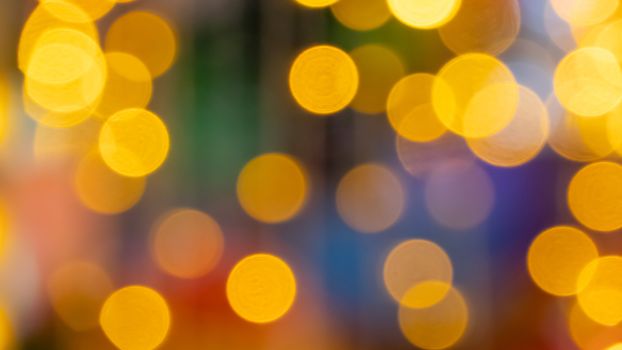 Abstract & Festive background with bokeh defocused lights