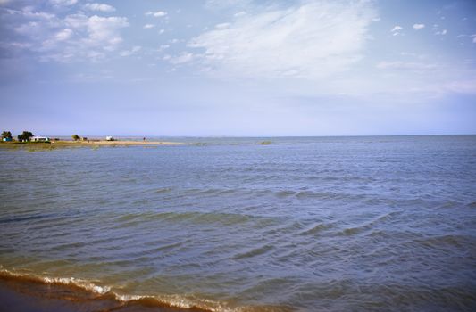 Fishery place at the sea. United States of America