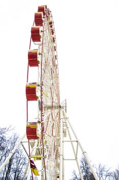 Ferris wheel in a city winter park