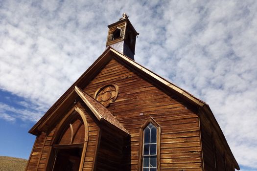 Old church in ghost town Bodie, California