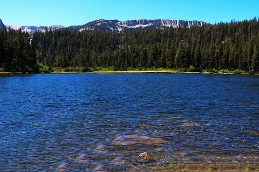 View of Yosemite Creek, just before plunging down into the upper Yosemite Fall.