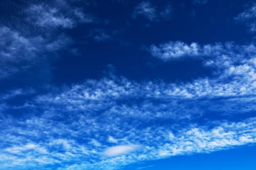 blue sky background with tiny clouds