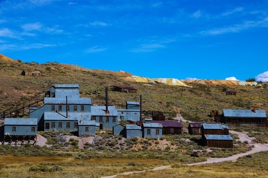 Abandoned mine buildings at Bodie State Park, California