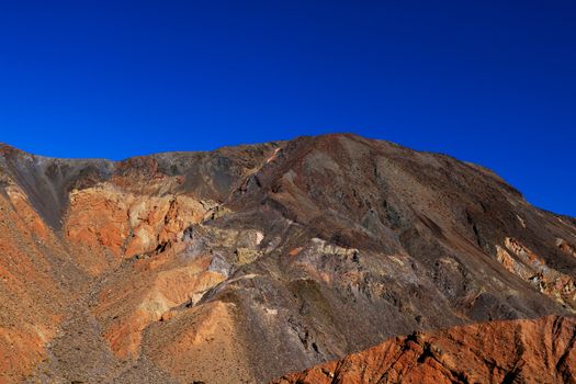 Moon Over Zabriskie Point Mudstones form Badlands Death Valley National Park California