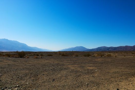 View of the desert and mountains in the USA