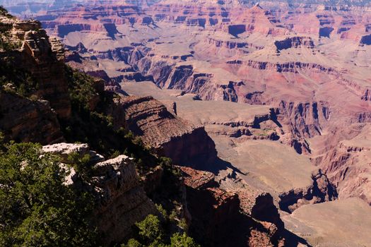 Grand Canyon National Park, in Arizona, is home to much of the immense Grand Canyon, with its layered bands of red rock revealing millions of years of geological history.