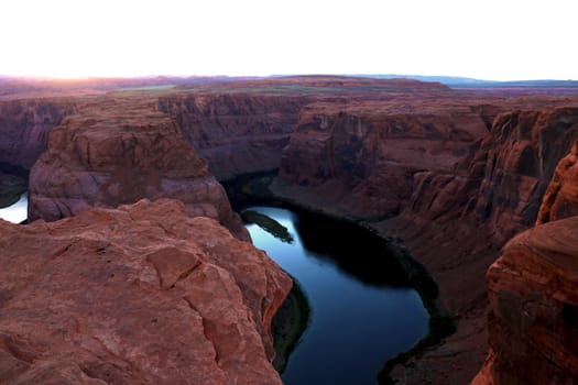 beautiful horseshoe bend on sunny day,Page,Arizona,usa