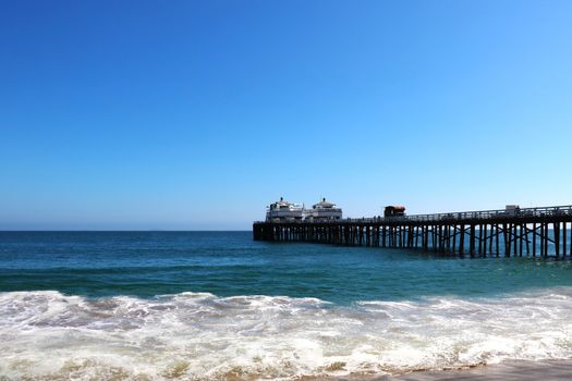 Famous Venice beach California. Viewed from the fishing pier