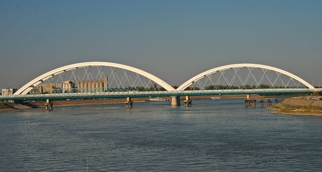 New bridge over Danube in Novi Sad, Serbia