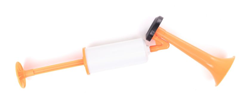 Manual air horn isolated on a white background