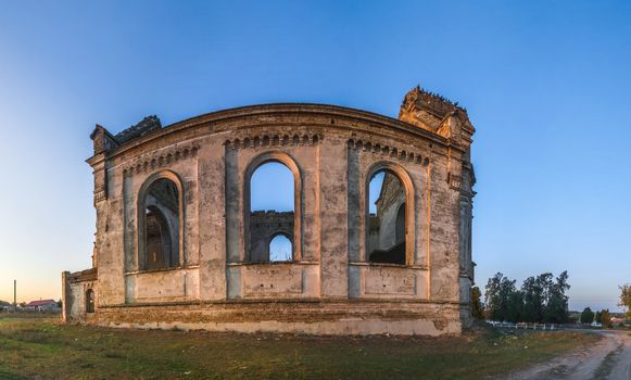 Abandoned Catholic Church of St. George in the village of Krasnopole, Mykolaiv region, Ukraine