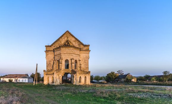 Abandoned Catholic Church of St. George in the village of Krasnopole, Mykolaiv region, Ukraine