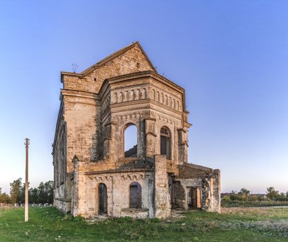 Abandoned Catholic Church of St. George in the village of Krasnopole, Mykolaiv region, Ukraine