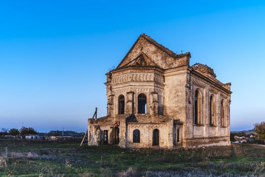 Abandoned Catholic Church of St. George in the village of Krasnopole, Mykolaiv region, Ukraine