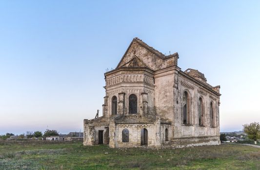 Abandoned Catholic Church of St. George in the village of Krasnopole, Mykolaiv region, Ukraine