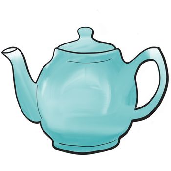 pretty coloured teapots