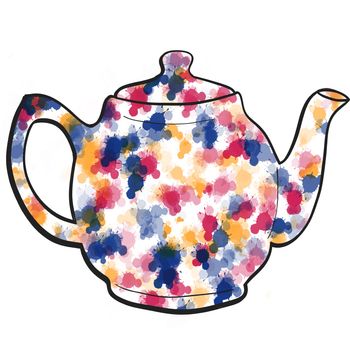 pretty coloured teapots