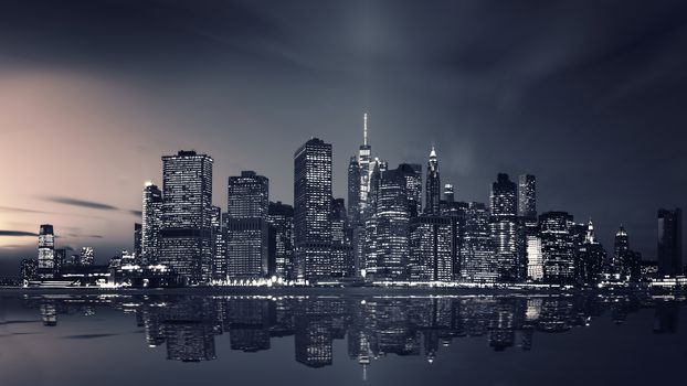 View of Manhattan in the evening