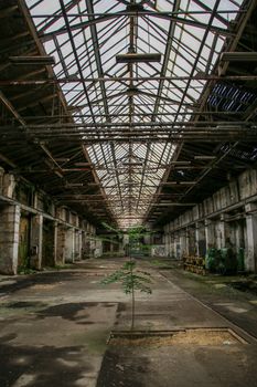 Lost Place garage of railway