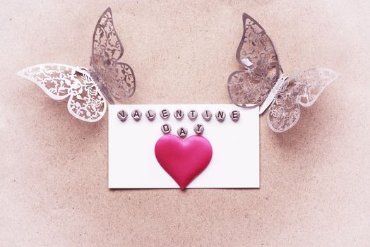 Valentines day romantic background, happy holiday on February 14, love concept. Postcard background, decorated with hearts. Decorative card for the holiday. Vanentine Day. Copy free space.