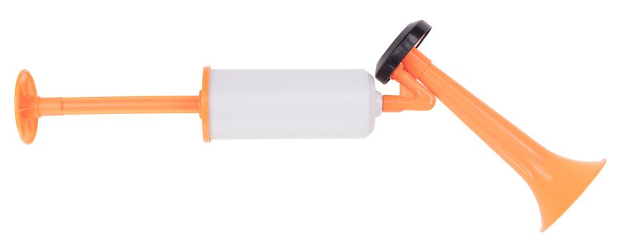 Manual air horn isolated on a white background