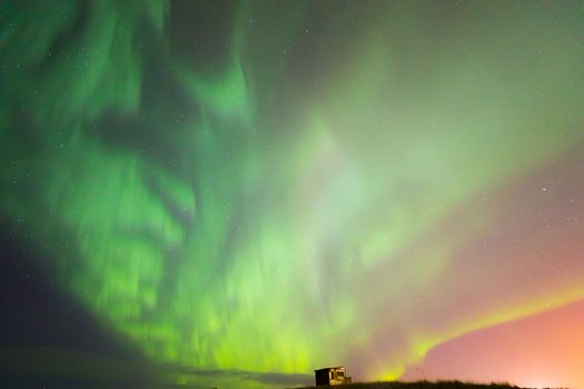 The Northern Light Aurora borealis at Keflavik Reykjavik area  Iceland