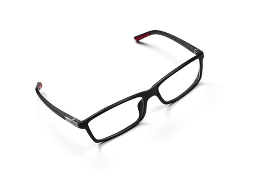 Black Eye Glasses Isolated on White Bacground
