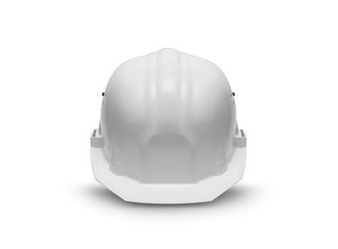 White Plastic safety helmet isolated on white background