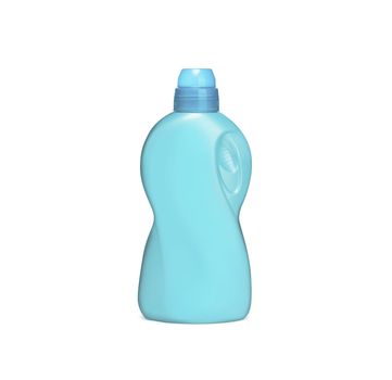 Plastic chemical bottle isolated on white background. With clipping path