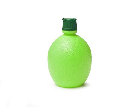 lemon juice in a bottle, isolated, on a white background